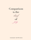 Comparison Is the Thief of Joy | Inspirational PNG Design