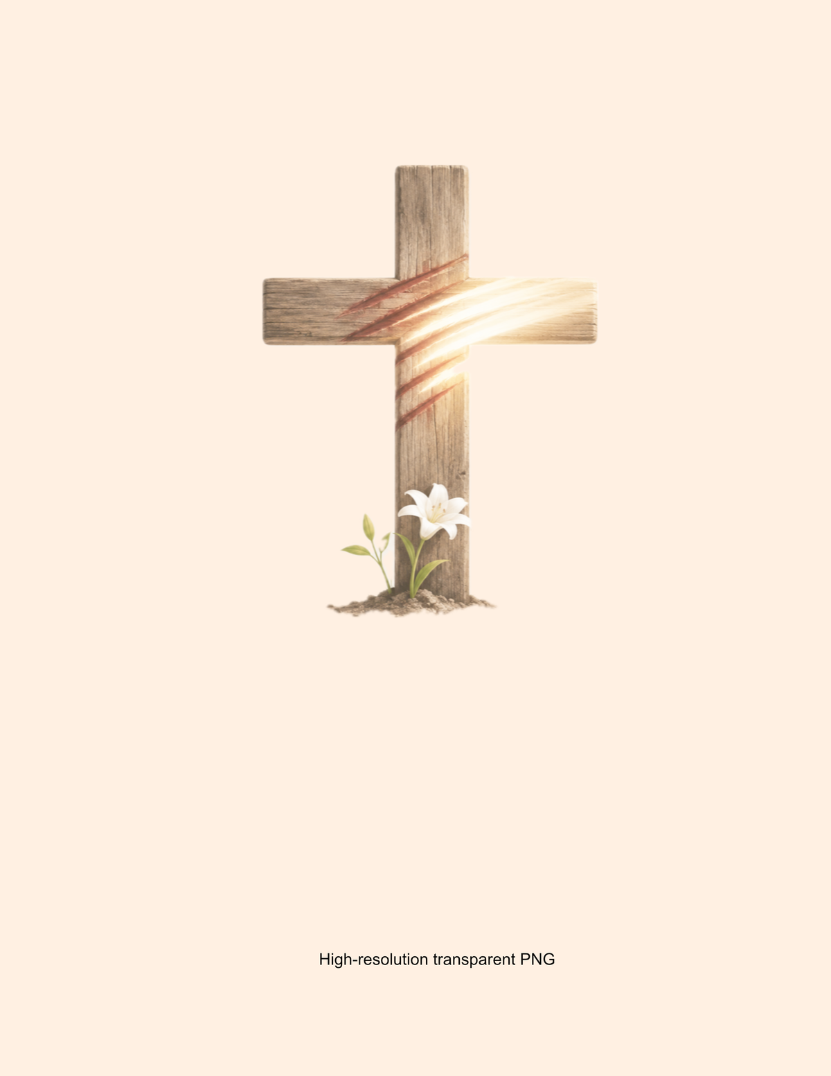 By His Stripes I Am Healed | Christian Cross PNG Design