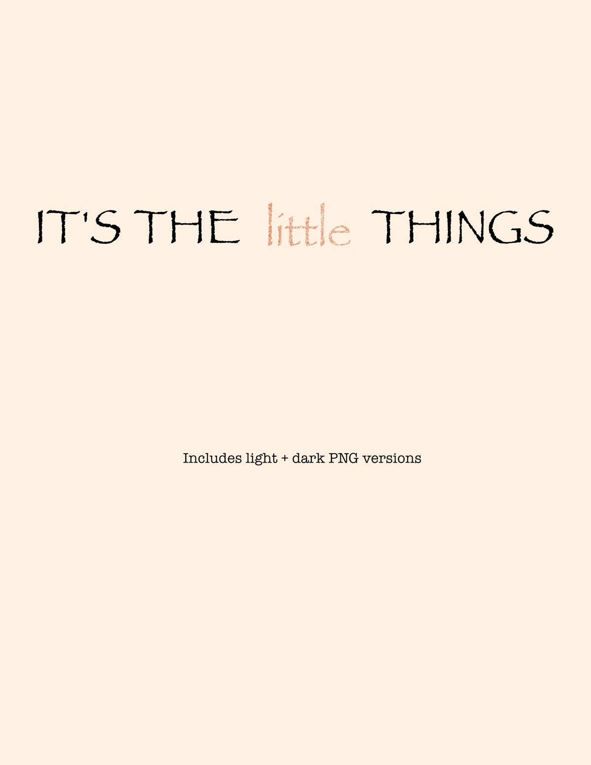 It’s the Little Things | Encouraging PNG Design